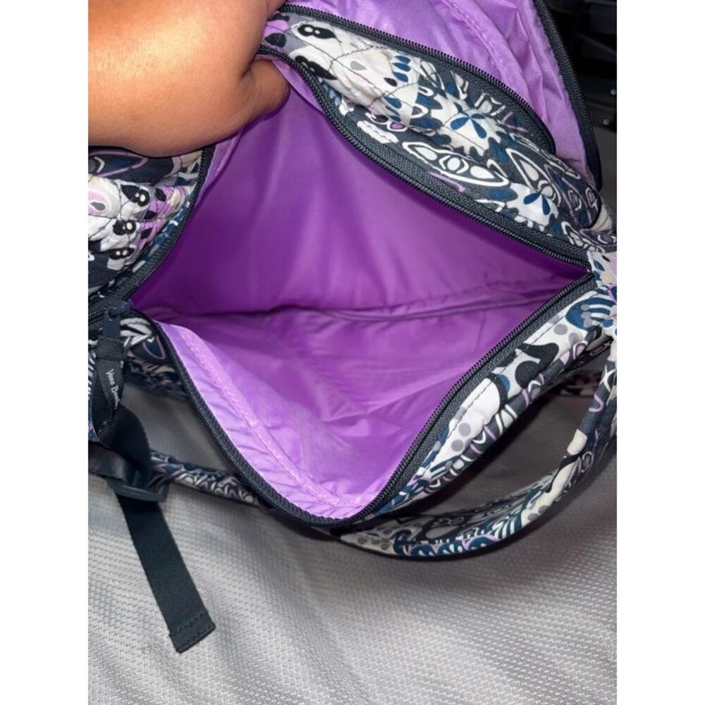 Large Vera Bradley Floral Paisley Quilted Backpack - Picture 3 of 8
